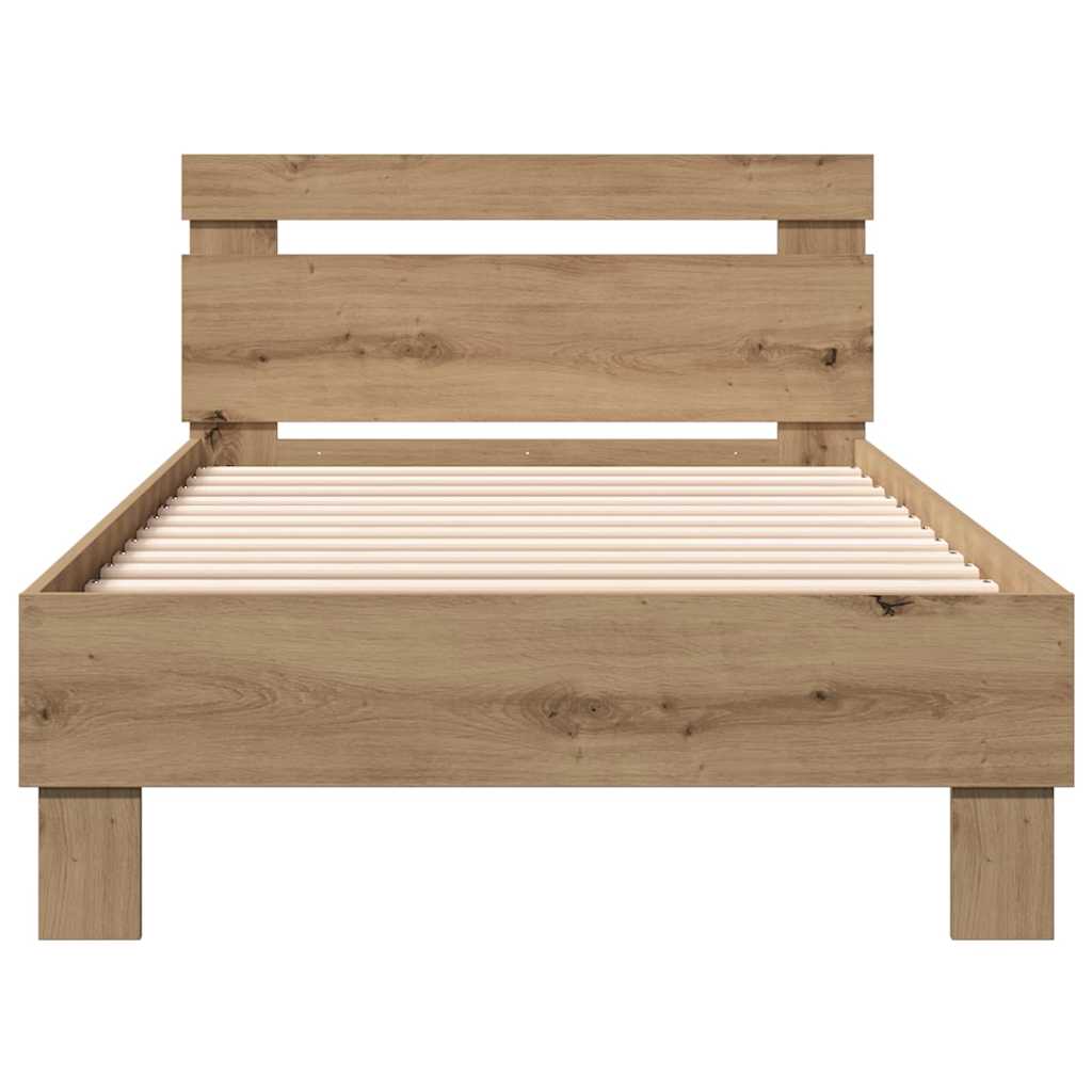Bed Frame Artisan oak 90 x 190 cm Engineered Wood